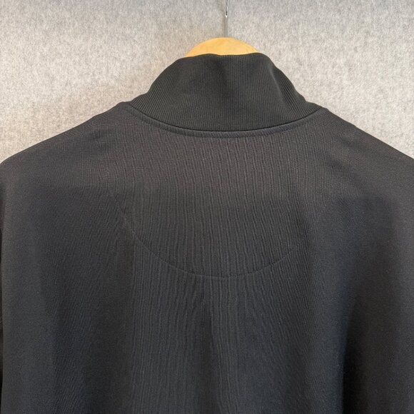 Adidas Mens Black Track Jacket Workout Athletic Full Zip 3 Stripes Size Large - Picture 10 of 16